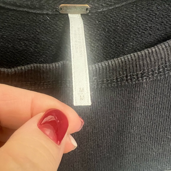 Free People Women's Grey and Black Sweatshirt | SZ M - Picture 3 of 3